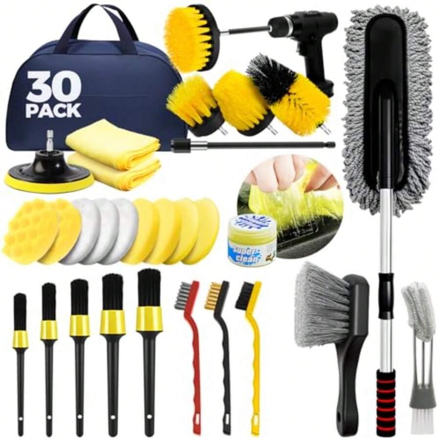 Interior Detailing Kit - 30Pcs Car Detailing Kit With Brushes,