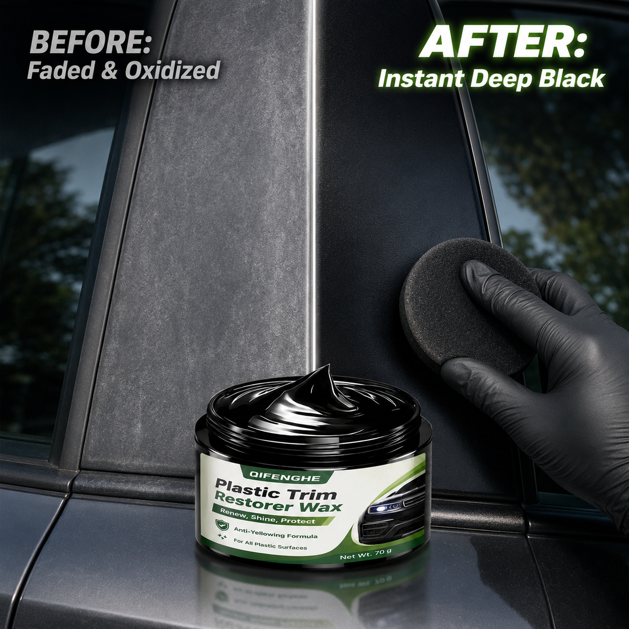 Trim Restorer Plastic - Plastic Coating Renewal Wax Car Trim