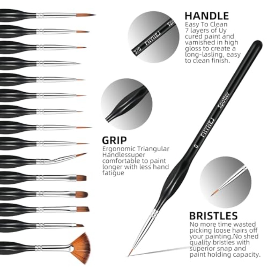 Detail Paint Brushes Set, 15PC - Detailing Brush Set incelemesi ve fiyatı