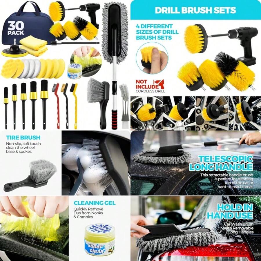30Pcs Car Detailing Kit With B - Interior Detailing Kit incelemesi ve fiyatı
