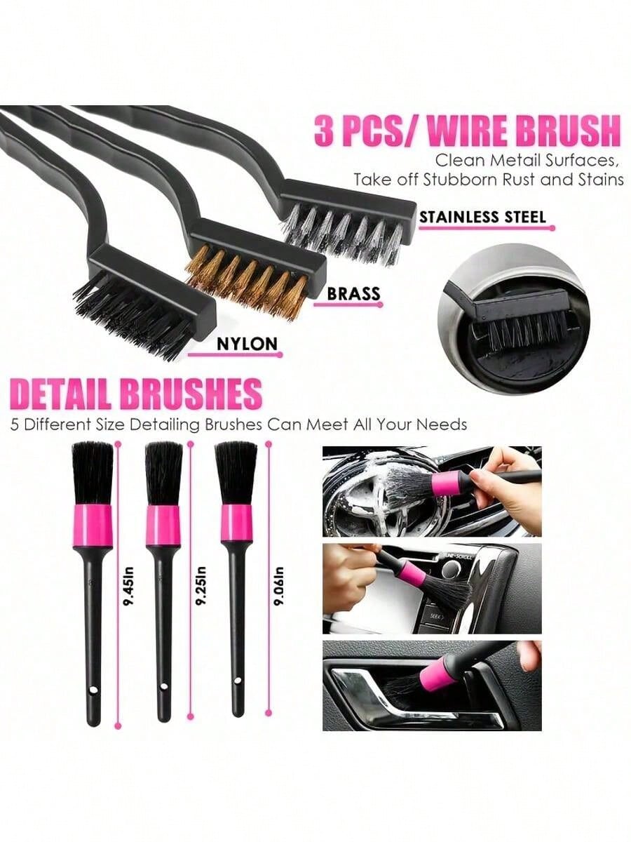 25pcs Car Cleaning Wash Kit In - Interior Detailing Kit incelemesi ve fiyatı
