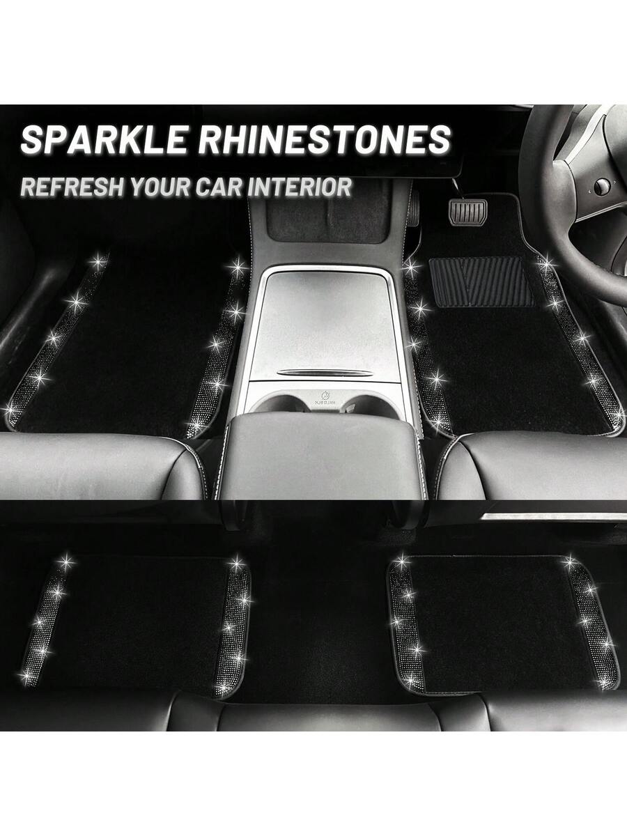 Bling Car Floor Mats Set With  - Dirt Brush Interior incelemesi ve fiyatı