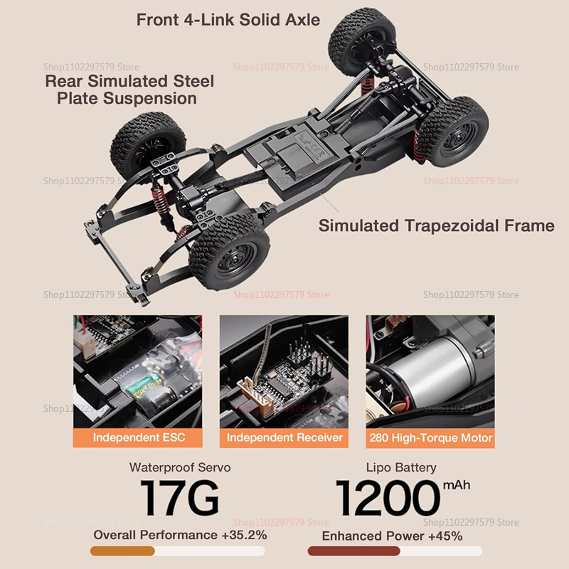 MN82T 1:12 2.4G RC Crawler Hoi - Dirt Brush Interior incelemesi ve fiyatı