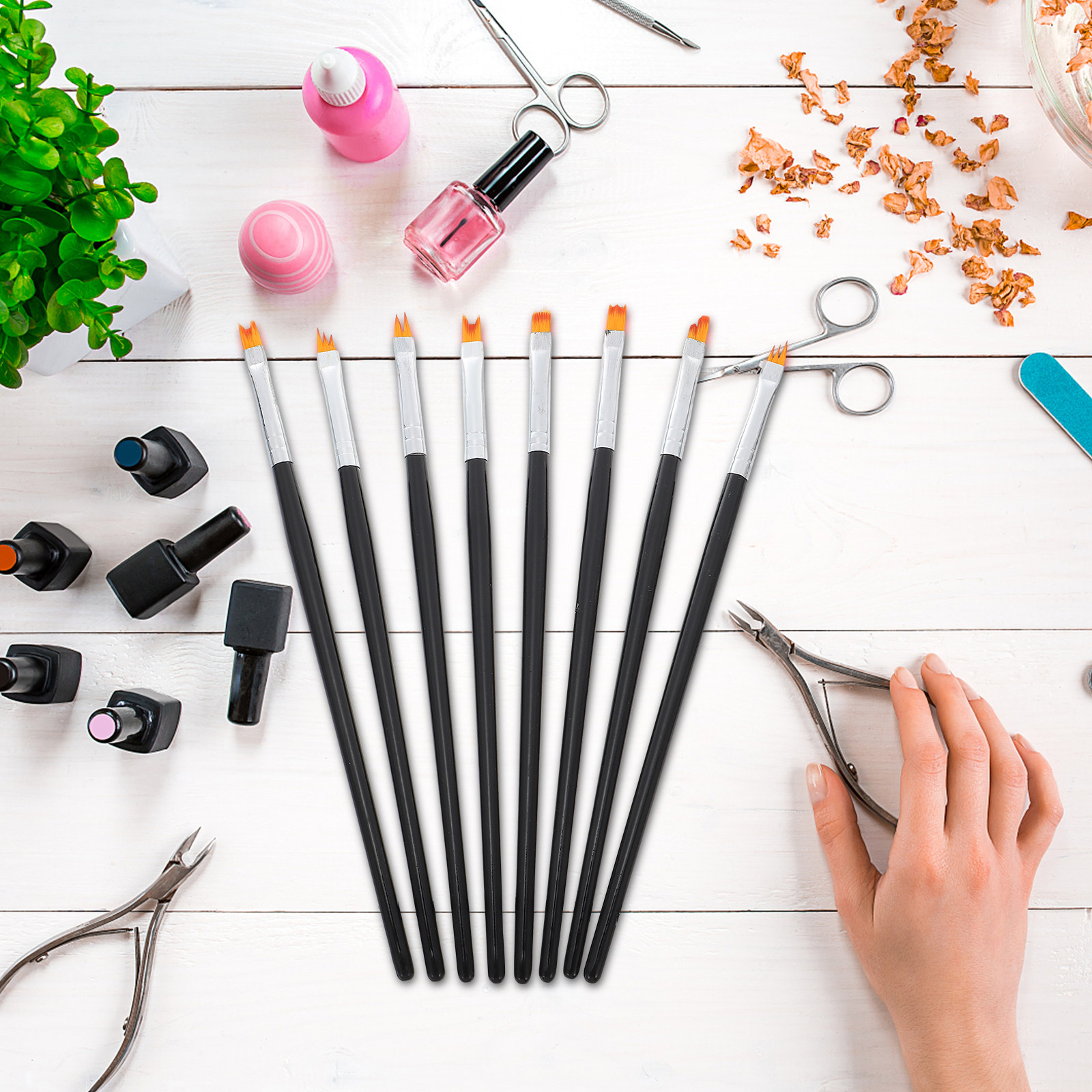 8Pcs Nail Painting Brushes Set - Detailing Brush Set incelemesi ve fiyatı