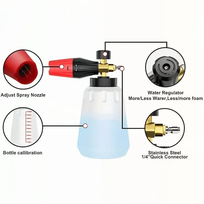 Adjustable Snow Foam Lance 1L  - Foam Cannon Car Wash incelemesi ve fiyatı
