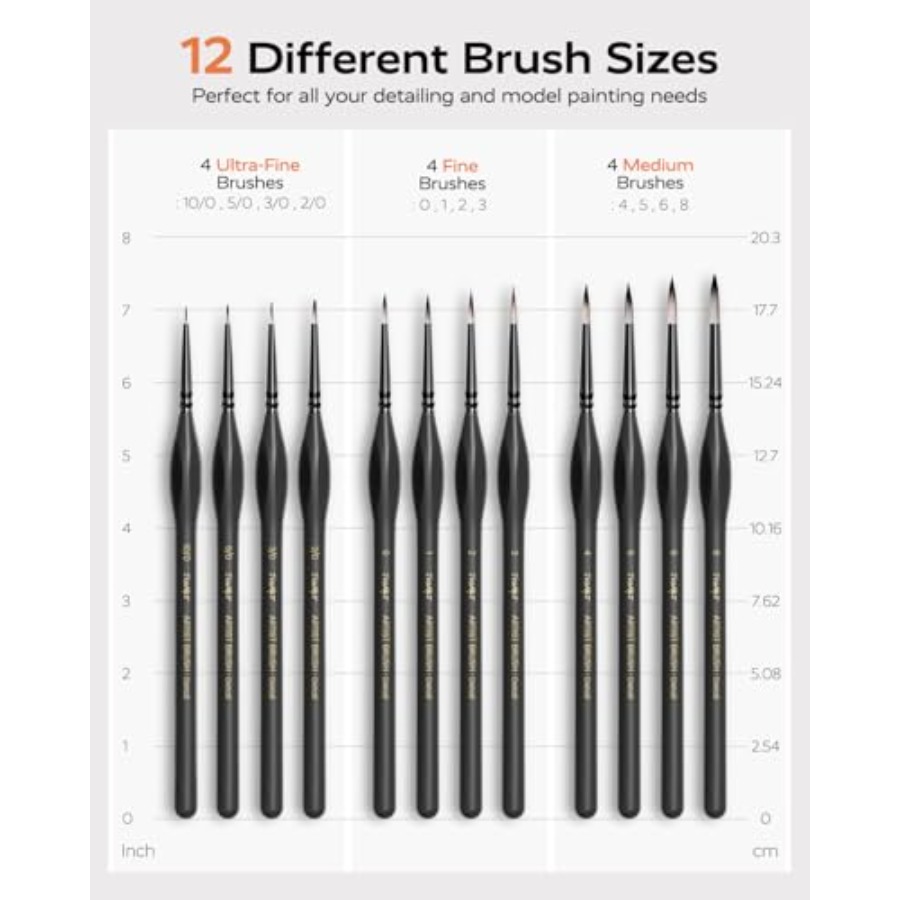 Detail Paint Brushes Set, 12 P - Detailing Brush Set incelemesi ve fiyatı